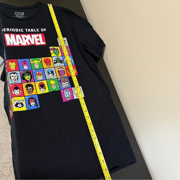 Marvel Periodic Table of Heroes and Villains | Men’s Comic Book Characters Tee - Picture 10 of 11